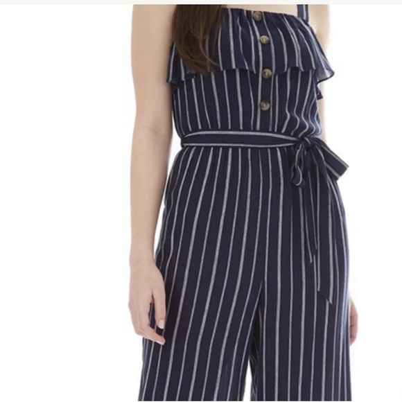 Junior’s IZ Byer Flounce Belted Jumpsuit XXL - Picture 2 of 3